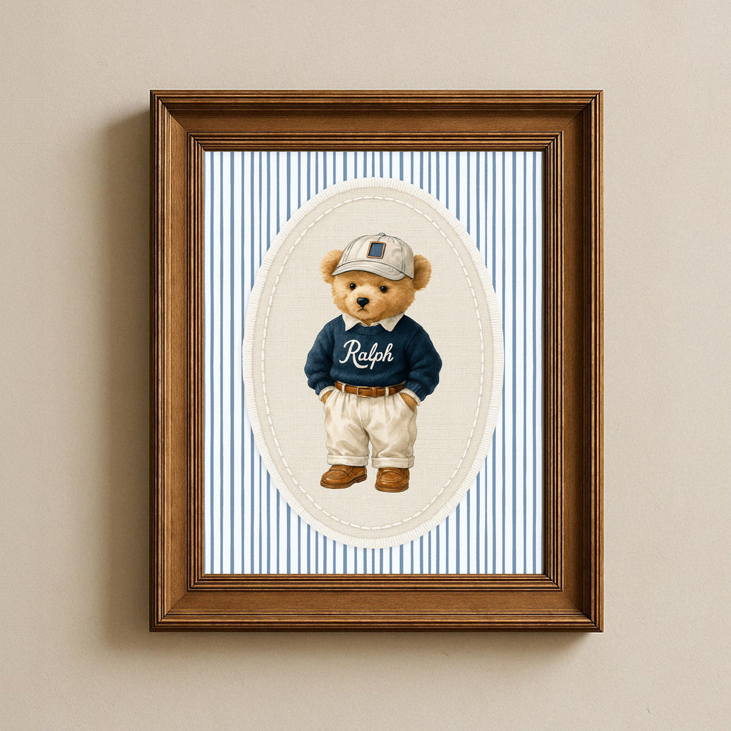 Plakat Miś w Stylu Preppy