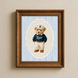 Plakat Miś w Stylu Preppy