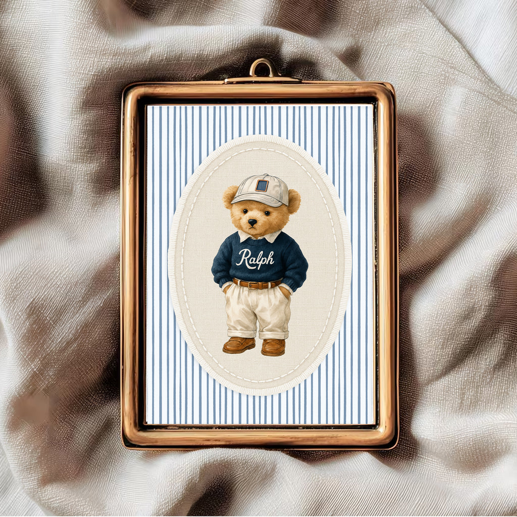 Plakat Miś w Stylu Preppy