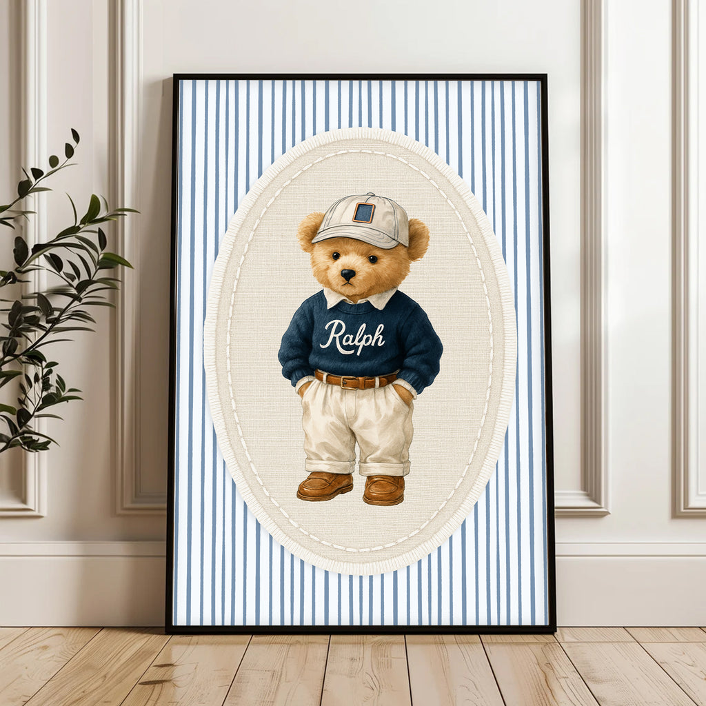 Plakat Miś w Stylu Preppy